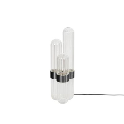 Cactus Stehleuchte von Pulpo, transparentes Glas mit schwarzem Detail, moderne LED-Lampe.